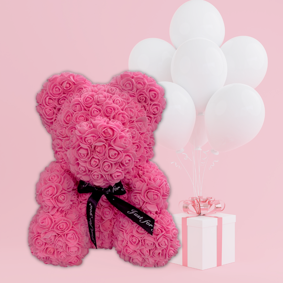 BloomBär 🌹Kuschel dich in die Blütenpracht – mit deinem XL Rosenbär 🐻
