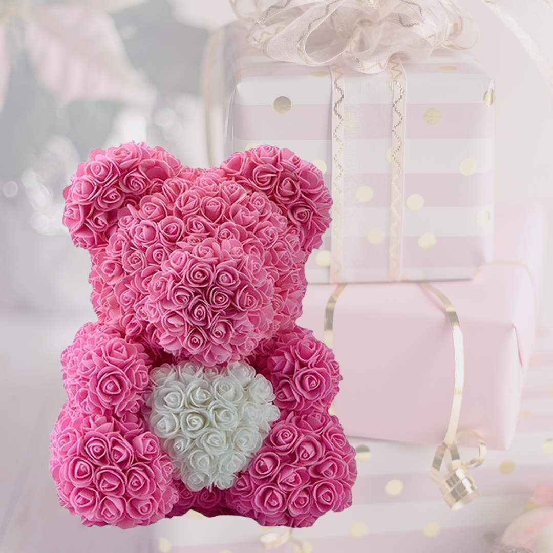 BloomBär 🌹Kuschel dich in die Blütenpracht – mit deinem XL Rosenbär 🐻